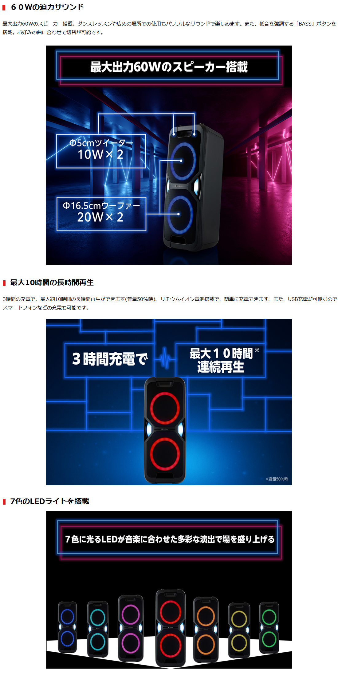 TOSHIBA（東芝） AX-WSP60(K) ワイヤレススピーカー ブラック