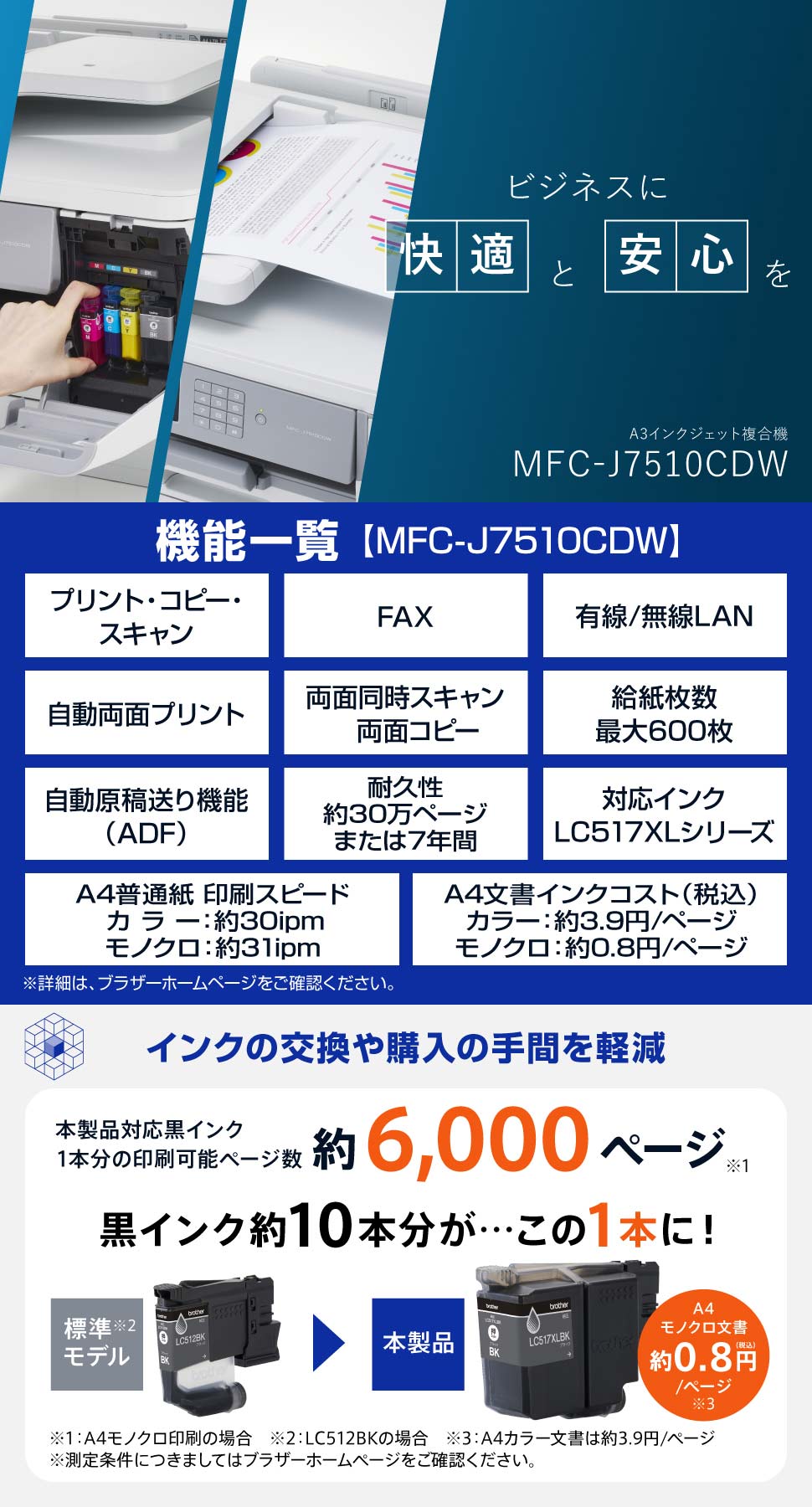 brother ブラザー A3インクジェット複合機 コピー プリント スキャン
