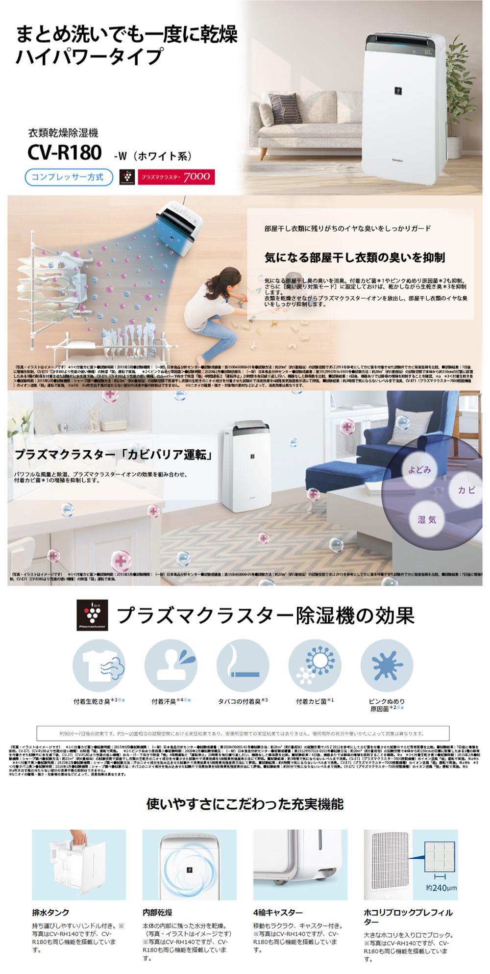 SHARP（シャープ） 衣類乾燥除湿機 コンプレッサー方式 プラズマ