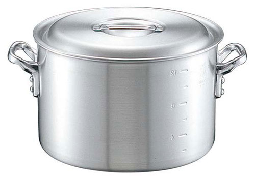 NAKAO 中尾アルミ製作所 アルミ キング 半寸胴鍋（目盛付）21