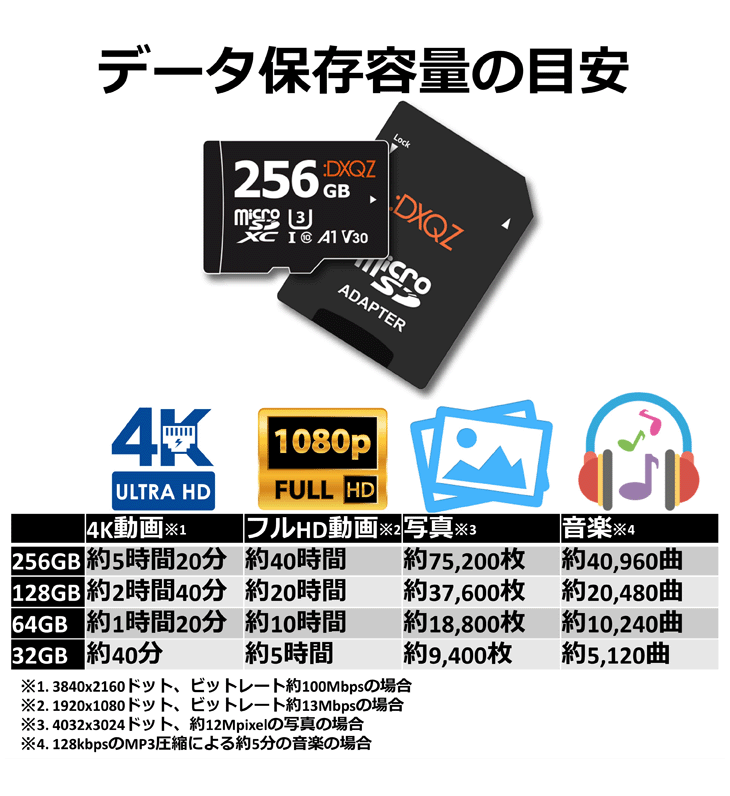 ダダンドール 在庫限り 4K対応 microSDXCカード 256GB Class10