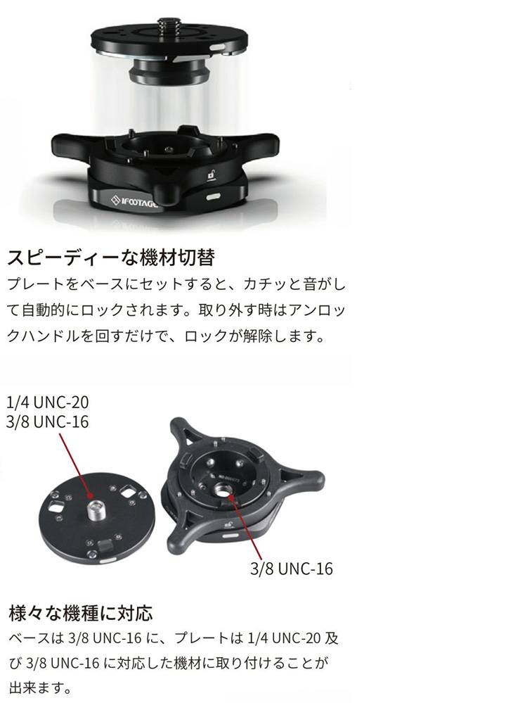 IFOOTAGE アイフッテージ Seastars Q1S セット クイックリリース