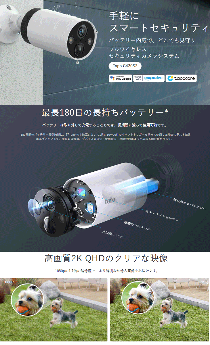 TP-Link ティーピーリンク フルワイヤレスセキュリティカメラ