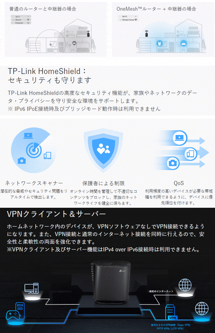 TP-Link ティーピーリンク Wi-Fi 6対応 無線LANルーター 4804+1148Mbps AX6000 メッシュWiFi IPoE  Archer AX80(JP) : NEXT! - 通販 - Yahoo!ショッピング