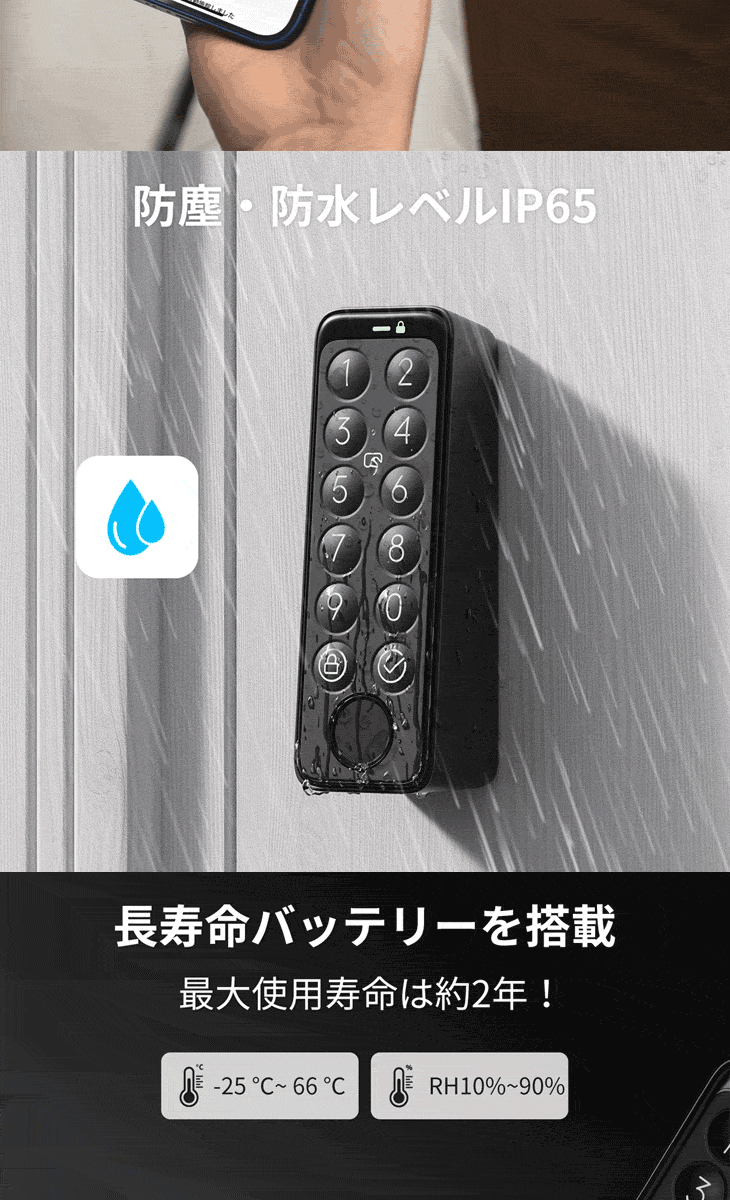 SwitchBot スイッチボット 指紋認証パッド ロック専用 W2500020