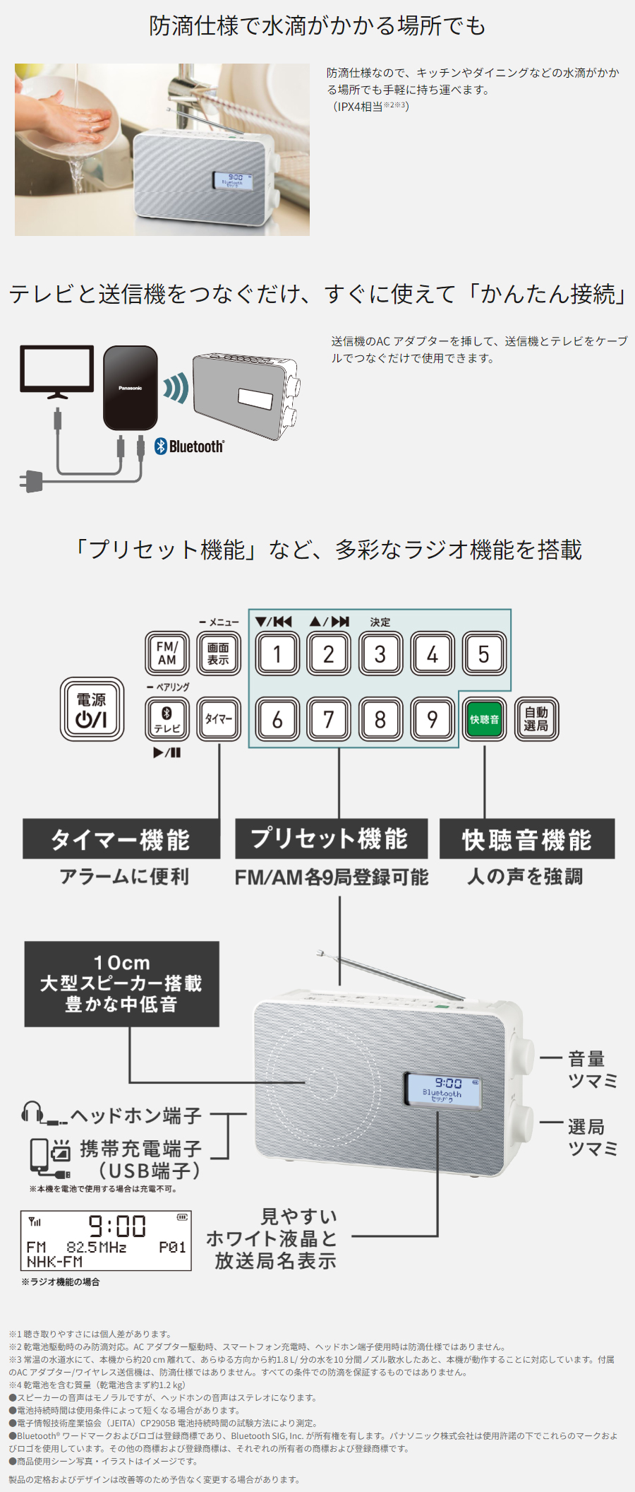 Panasonic（パナソニック） SC-HS30-W(ホワイト) ポータブルワイヤレス