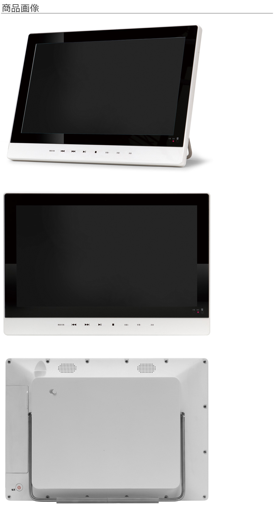 TEES ティーズ PD-M111-WH(ホワイト) 防水11.1型ポータブルDVD