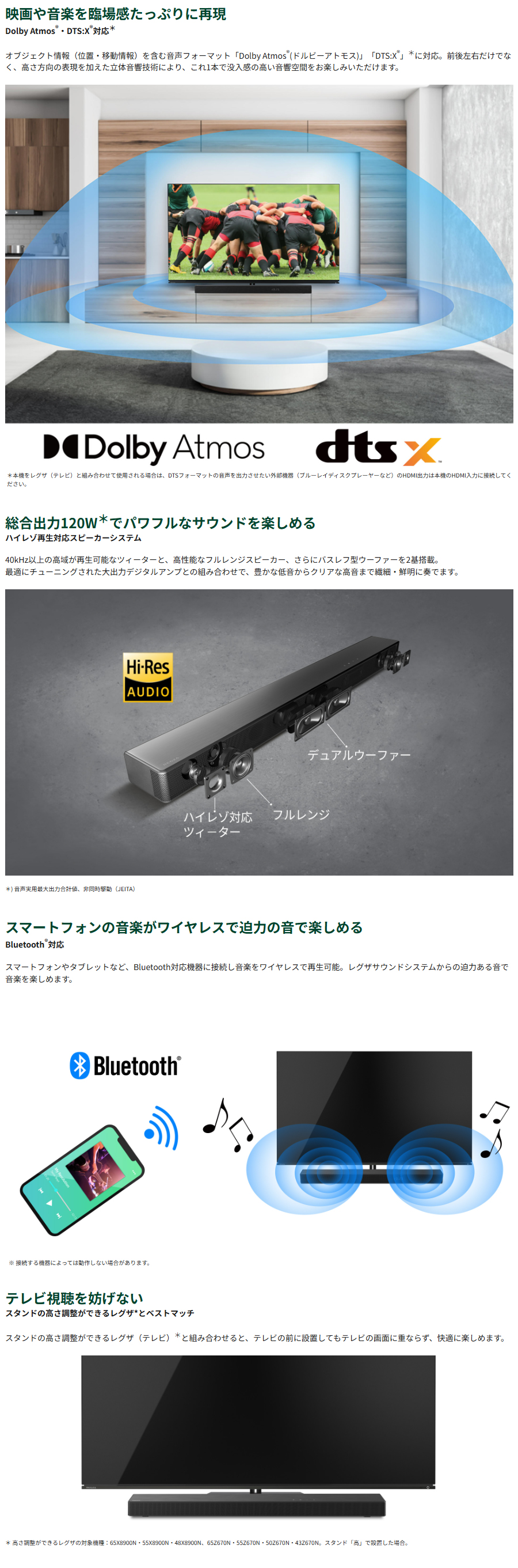 レグザ 対応 トップ スピーカー