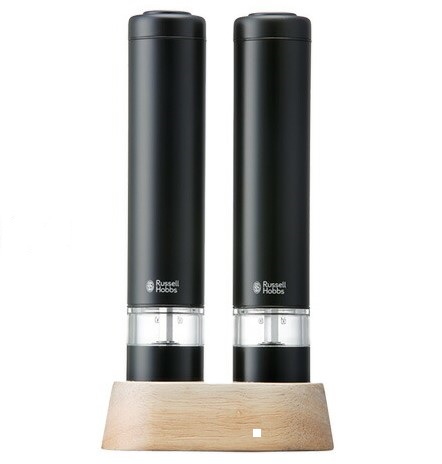 Russell Hobbs 電動ペッパーミル 2本セット スタンド付き RUSSELL HOBBS（ラッセルホブス） 電動ミル ソルト＆ペッパー ミニ 2本
