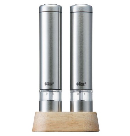 ラッセルホブス 電動ミル ソルト&ペッパー 2本入りとウッドスタンド Amazon.co.jp: ラッセルホブス(Russell Hobbs) 電動ミル ソルト