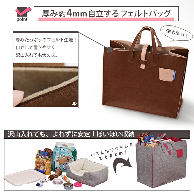 【カバマフィン】自作テーブル用トートバッグ型収納ケース Lサイズ・1枚】OKATA-DO-KE オカタドゥーケ L 収納ケース持ち
