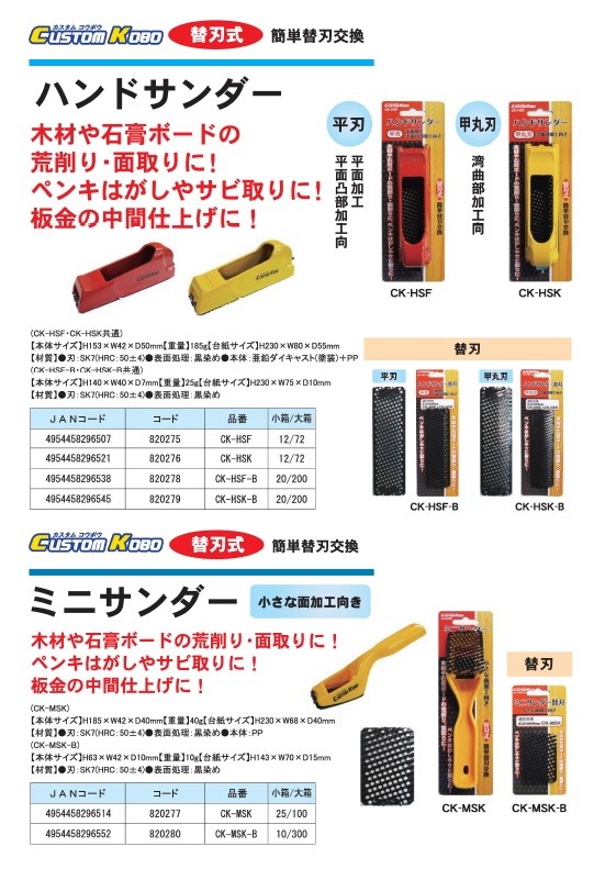 業務用20個セット) CSK ミニサンダー/作業工具 〔甲丸刃付き〕 替刃式