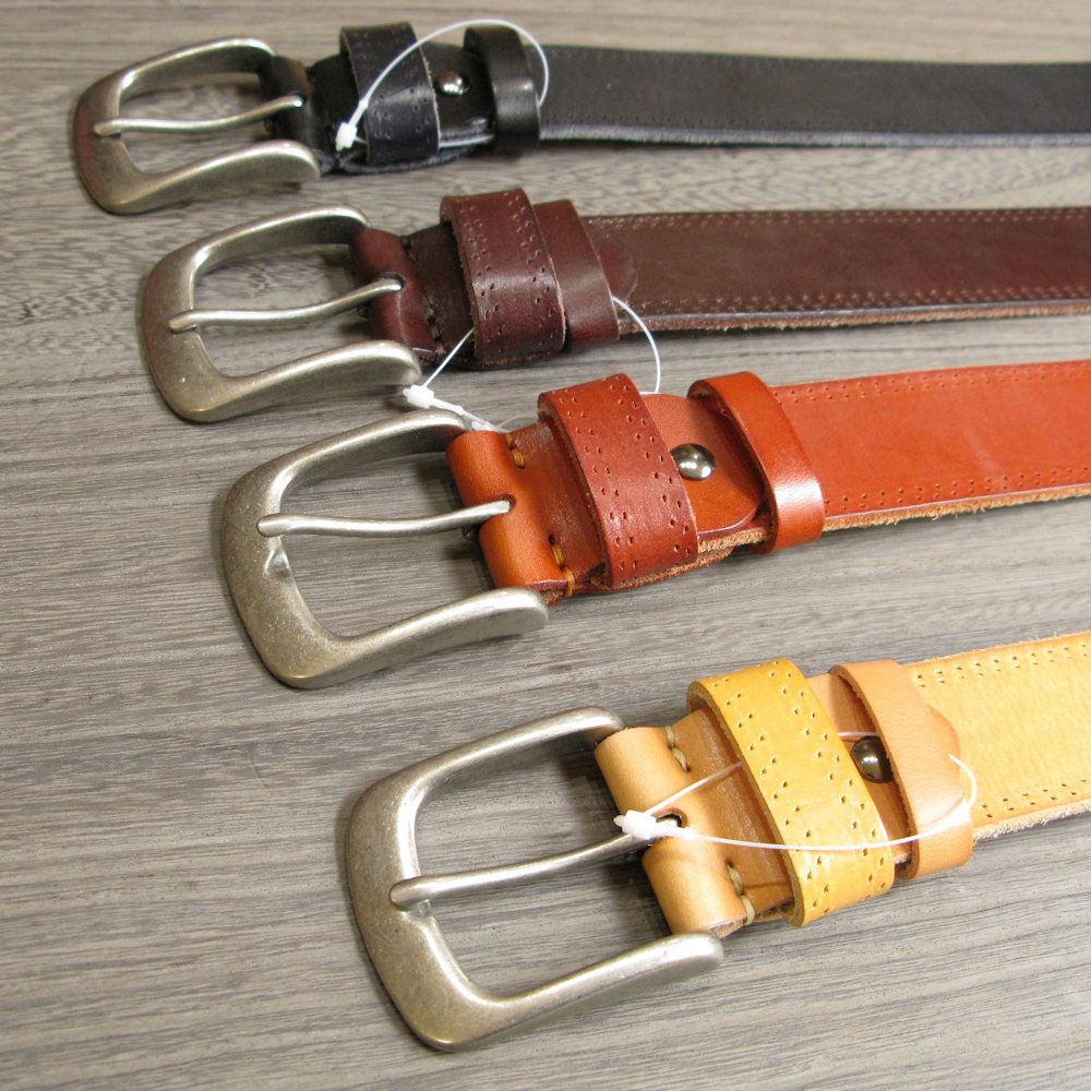 レザーベルト メンズ シンプルデザインベルト 厚い 本革 最強本