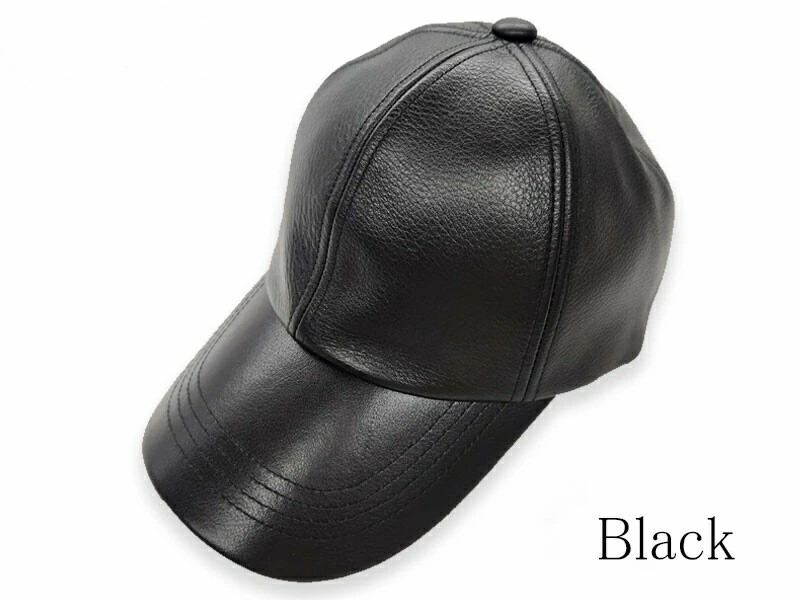 帽子 メンズ 本革 大きいサイズ有り 素材感最高人気商品 レザーキャップ 黒 P320- サイズ調節...