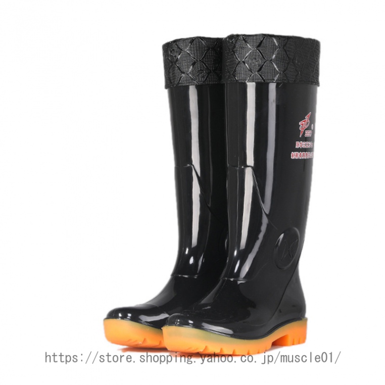 梅雨対策 レインブーツ メンズ ロング 長靴 防寒 裏起毛 取り外し可能軽量 防水 防滑 雨靴 アウ...