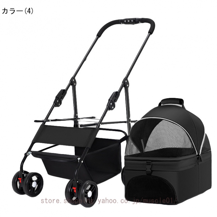 ペットカート 小型犬 分離式 3way 多頭 対面 フルオープン 4輪 中型犬 ペットキャリーカート ペットキャリーバッグ ペットバギー カート ドッグカート_5