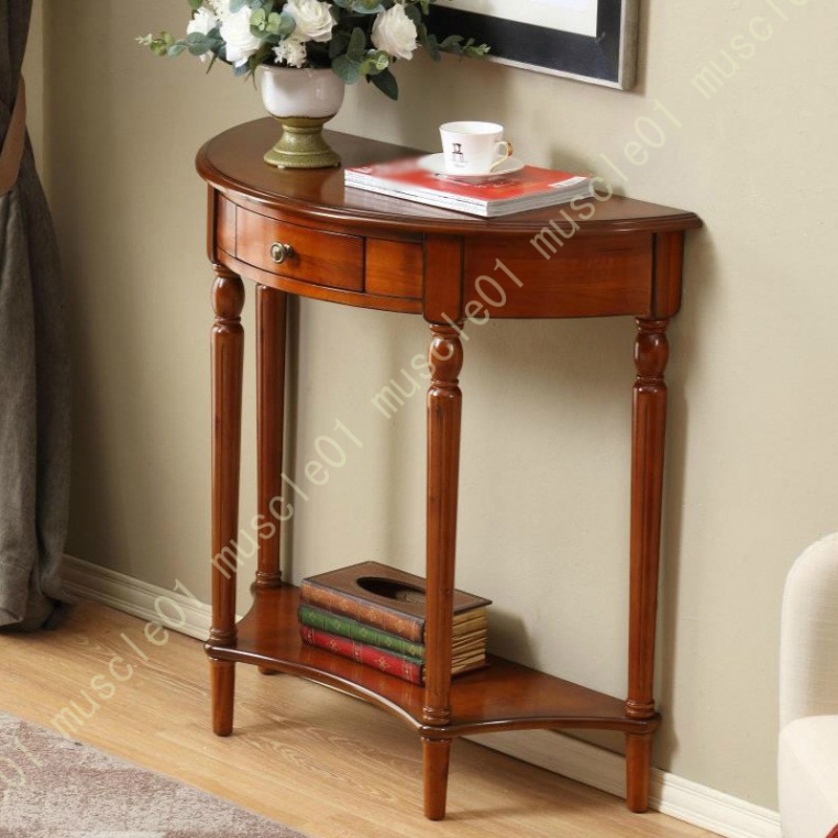 アンティーク風コンソール 木製 電話台 コンソールテーブル 家具 玄関  