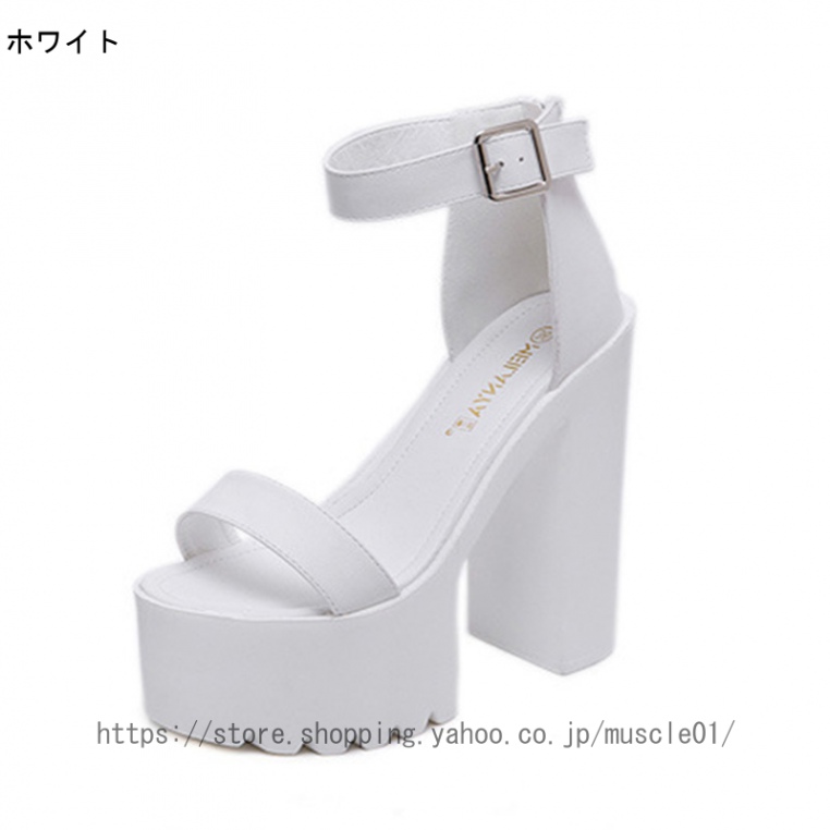 オープントゥ パンプス キャバ ハイヒール 厚底サンダル ヒール15cm チャンキーヒール サンダル 痛くない 滑りにくい 二次会 結婚式 謝恩会 発表会 披露宴｜muscle01｜02