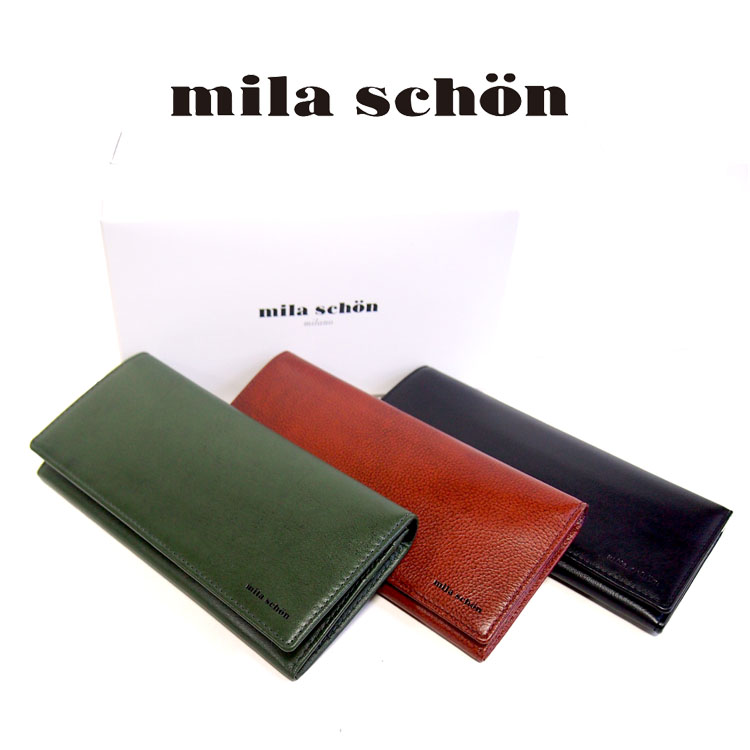 mila schon メンズ 財布 長財布 牛革 ミラショーン ブランド財布