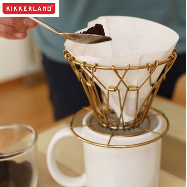 コーヒードリッパー KIKKERLAND (キッカーランド) Brass Collapsible Coffee Dripper ブラス  コラプシブルコーヒードリッパー ワイヤー フィルター不要 :de-kcu170:キャンプ専門店MusicOutdoor lab 通販  