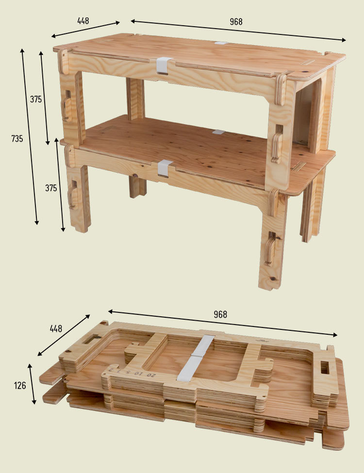 アウトドアシェルフ YOKA STACKING SHELF スタッキング シェルフ(2段セット) 塗装済み 木製 キャンプ アウトドア おしゃれ  焚き火 ヨカ : yk-stacking-shelf : キャンプ専門店Music&Outdoor lab - 通販 - Yahoo!ショッピング