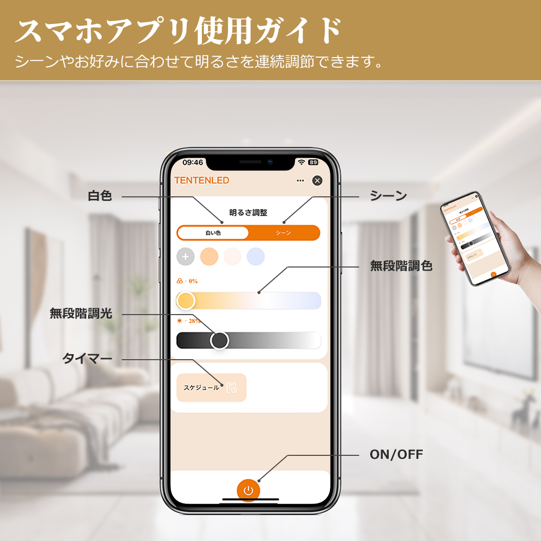 LED蛍光灯 リモコン付き 器具一体型 逆富士形 ledベースライト 40w