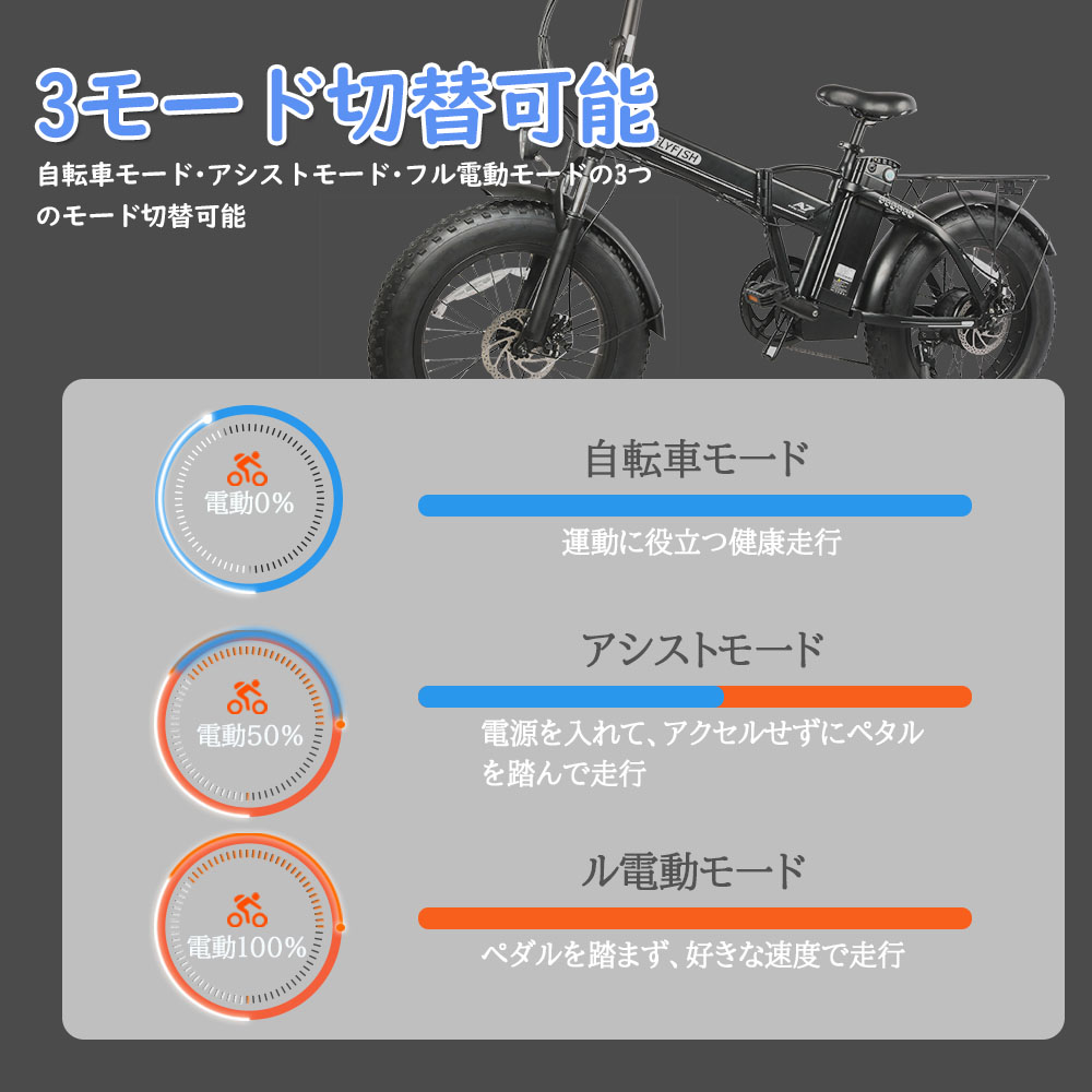 2022人気No.1 電動自転車 電動アシスト自転車 防水防塵 折りたたみ 20インチ 3WAY 7段階変速ギア シティサイクル モペットバイク  クロスカントリー自転車 :FLYFISH-Electric-bicycle-48v15AH-JIS-PSE:FLYFISH公式 - 通販 -  Yahoo!ショッピング