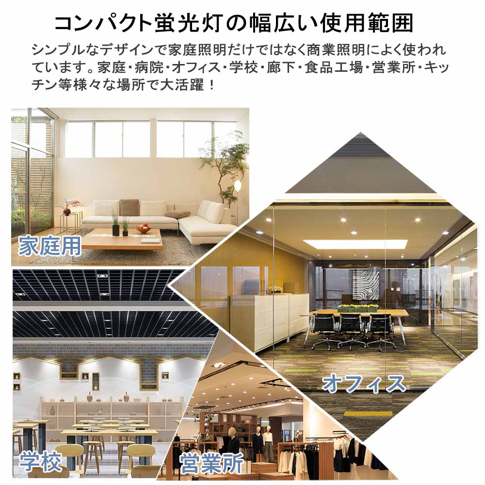 LEDコンパクト蛍光灯 FDL13EX形 GX10Q通用口金 6w FDL13形