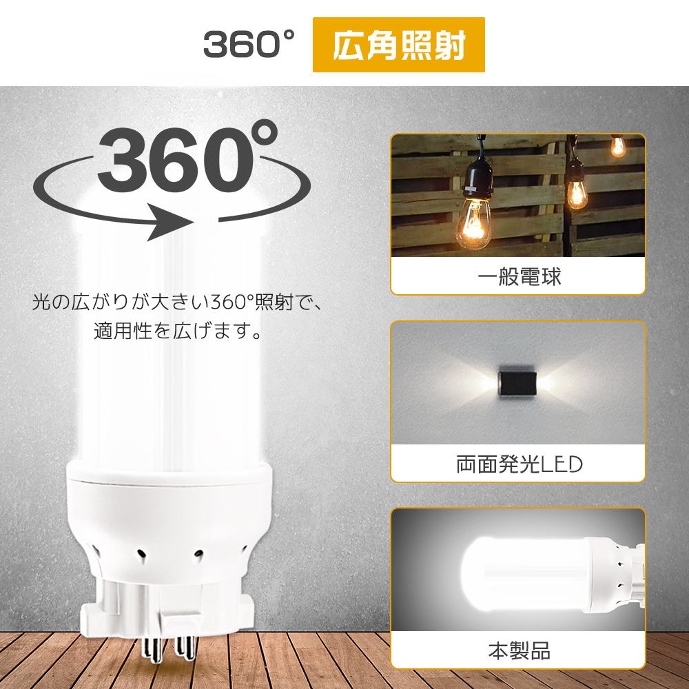 送料無料】FDL18形代替 LED 蛍光灯 口金GX10Q通用 18w形 ledコンパクト