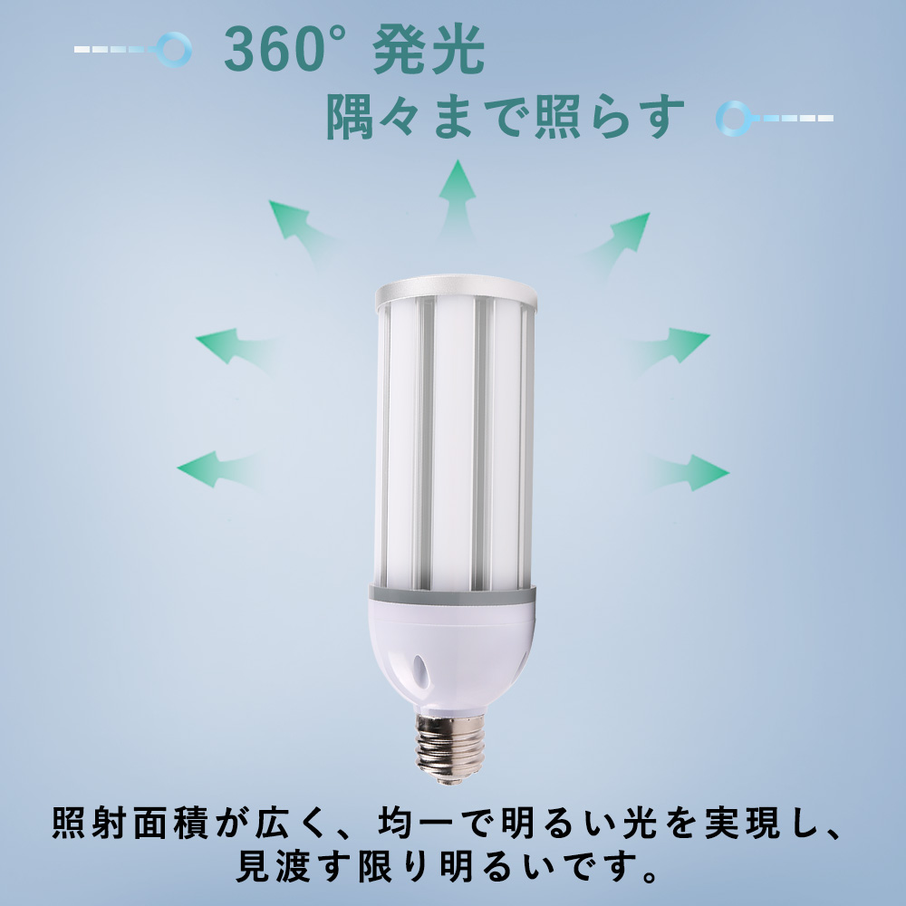 10個セット 600W相当 コーン型 LED照明器具 60w 明るさ12000lm E39口金