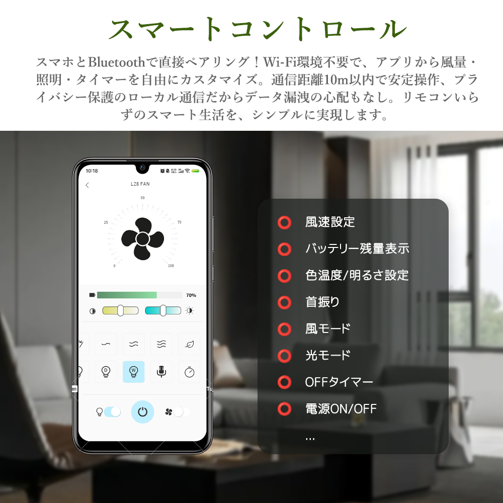 【type-c充電式】1台3役 卓上扇風機 ラ...の詳細画像4