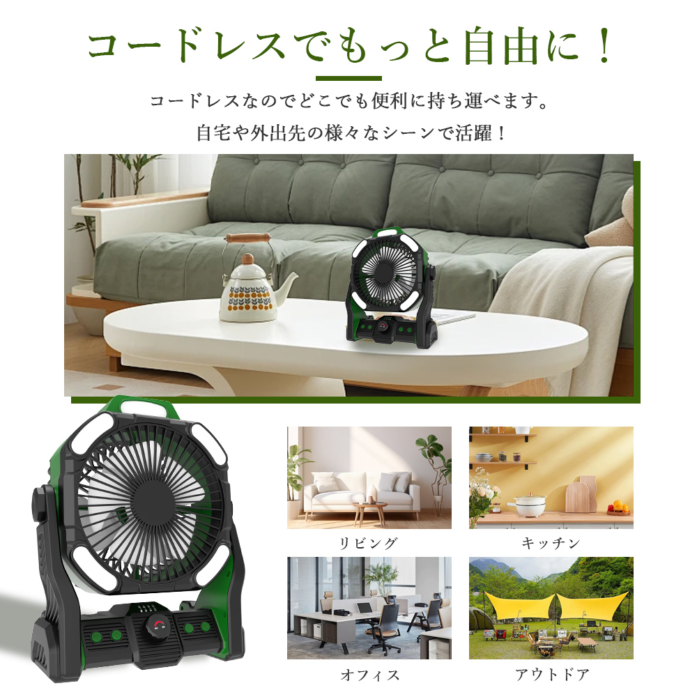 【type-c充電式】1台3役 卓上扇風機 ラ...の詳細画像2