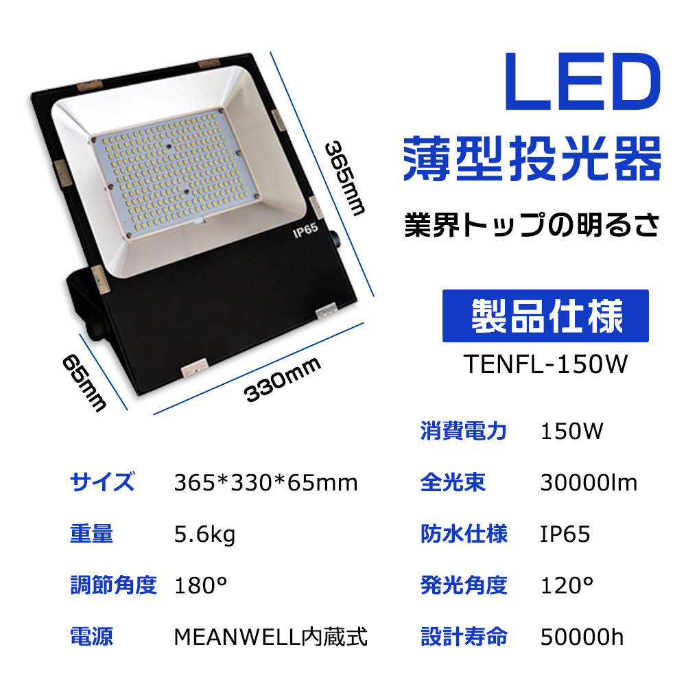 最新作新作LED 投光器　TENFL-150W 投光器
