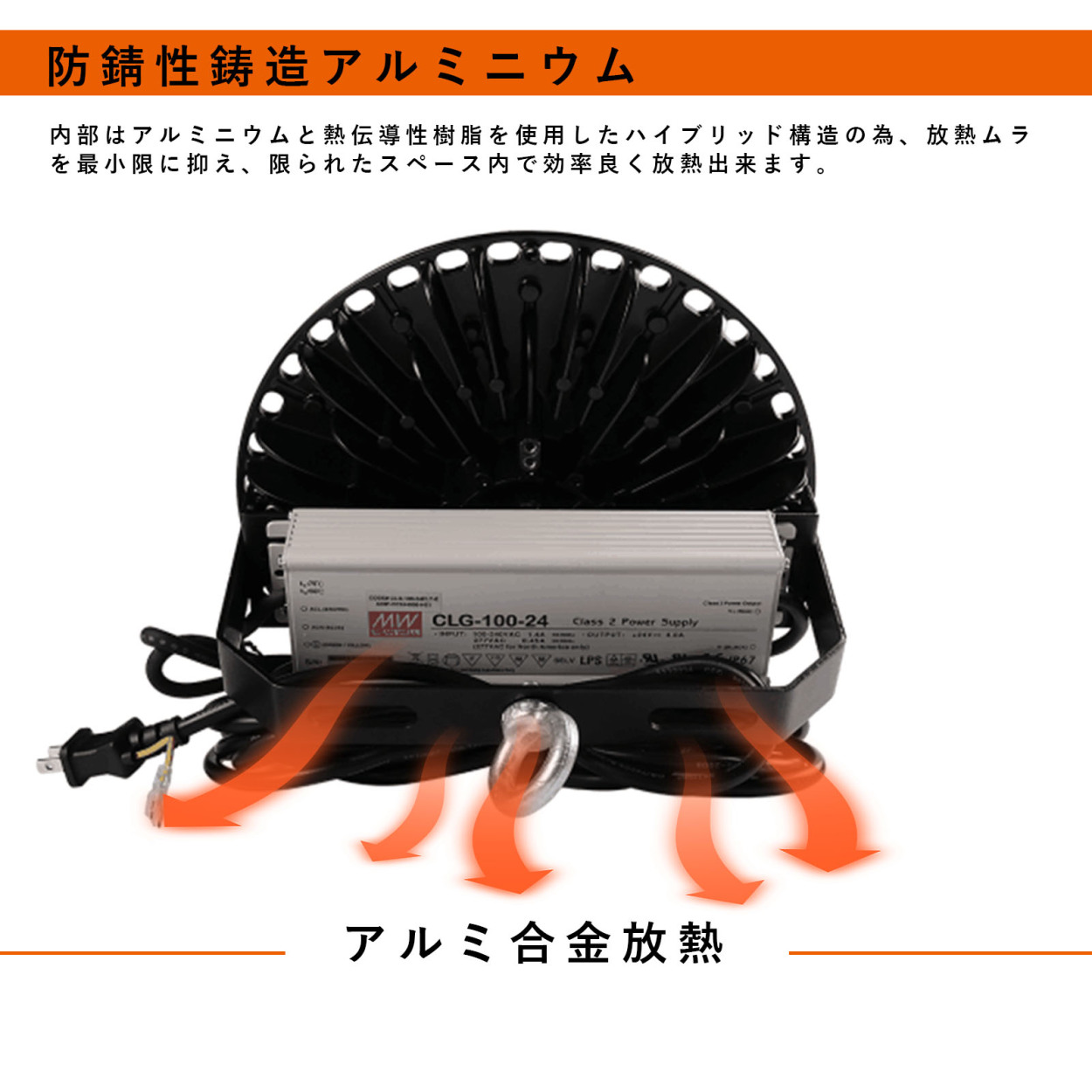 2個セット】ufo型led高天井灯 消費電力200W 40000lm LED高天井灯 落下