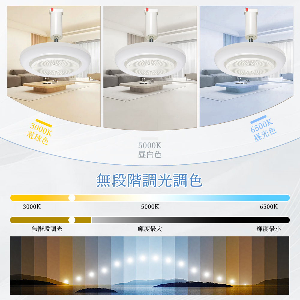 手動首振り＆冷暖房活用」シーリングファンライト 一台二役 正逆回転 5