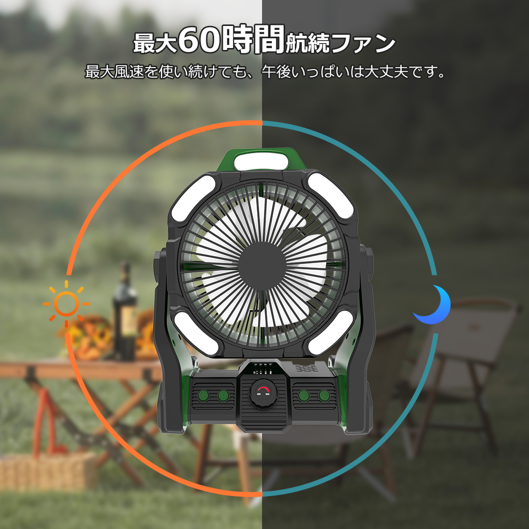 【2025スマート版】キャンプ扇風機 2000...の詳細画像4