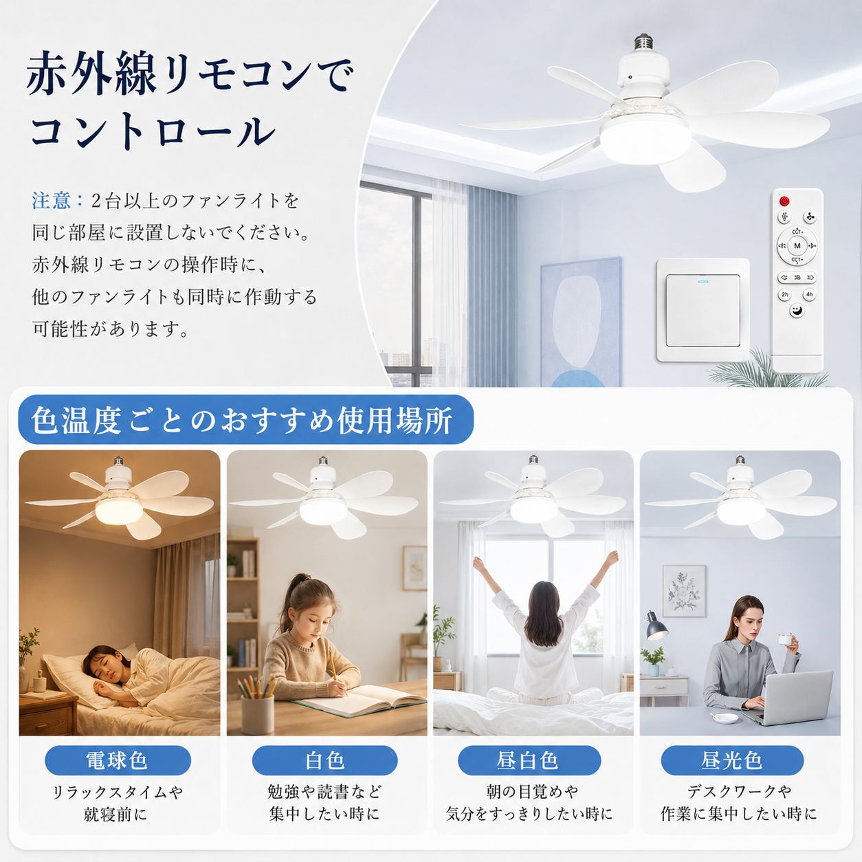シーリングファンライト E26 シーリングライ...の詳細画像3