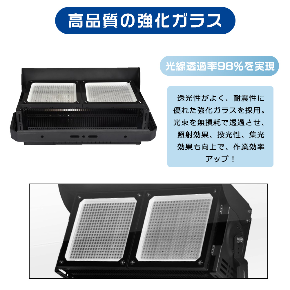 2台 LED新型投光器 ledワークライト 超明るい 600W 120000lm