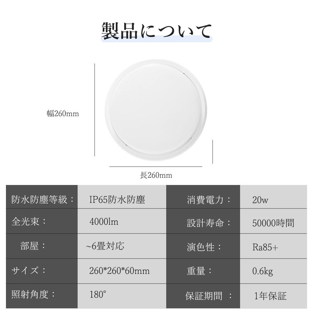 ledシーリングライト 8畳 IP65防水防塵 ledシーリングライト 6畳 4000lm ledシーリングライト 丸型 おしゃれ 薄型 軽い 常夜灯 洋室 和室 LED天井照明 6個セットの画像