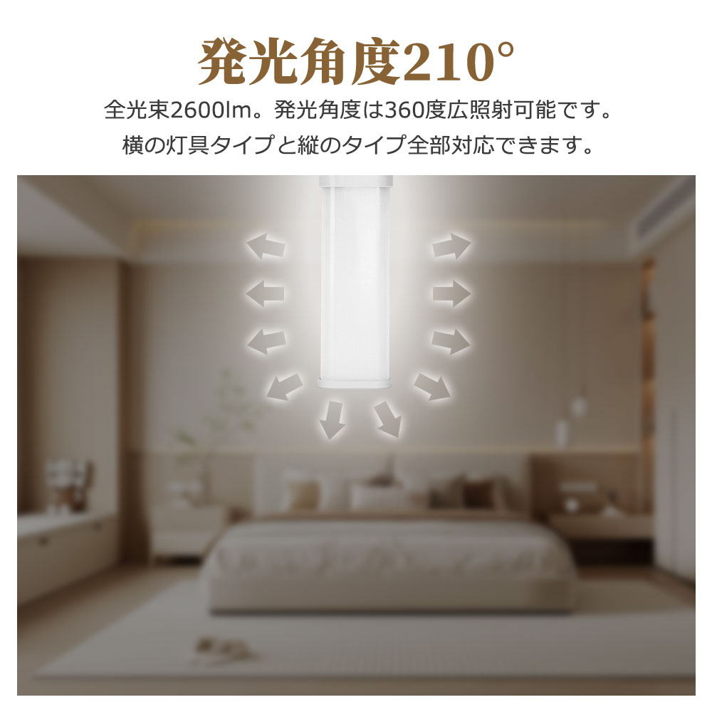 fpl30型蛍光灯 GY10q LEDコンパクト蛍光灯 電源内蔵 コンパクト型 LEDFPL30形 コンパクト形蛍光ランプ 2600LM LEDランプ 天井照明 玄関 廊下 オフィス 6本セット_9