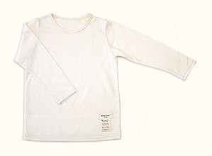 子供長袖肌着Tシャツ（きなり）