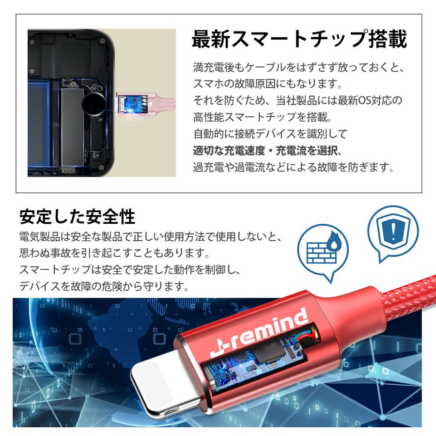 iPhone 充電ケーブル 充電器 コード 2m 2.5m 急速充電 断線防止 強化素材 iPhone13 12 11 se2 iPhone各種  モバイルバッテリー planetcord 180日保証 セール :muzi010141a3:SFスマートライフ - 通販 - Yahoo!ショッピング