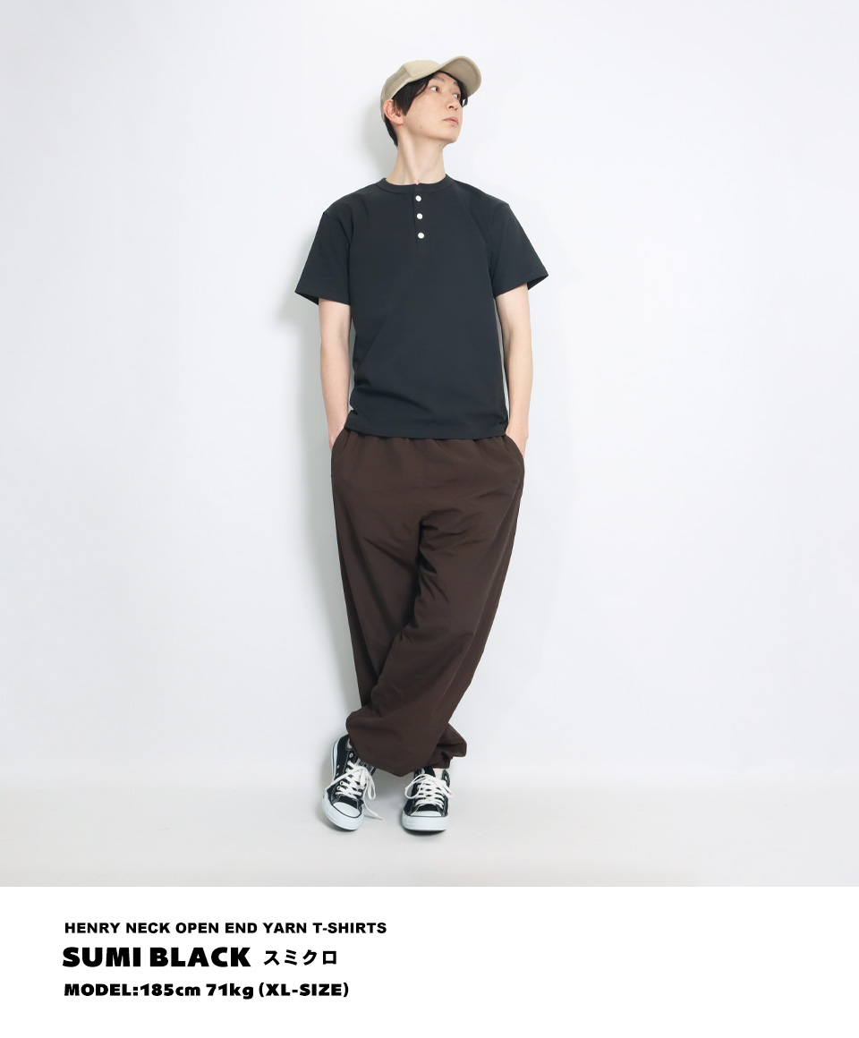 ヘンリーネックtシャツ