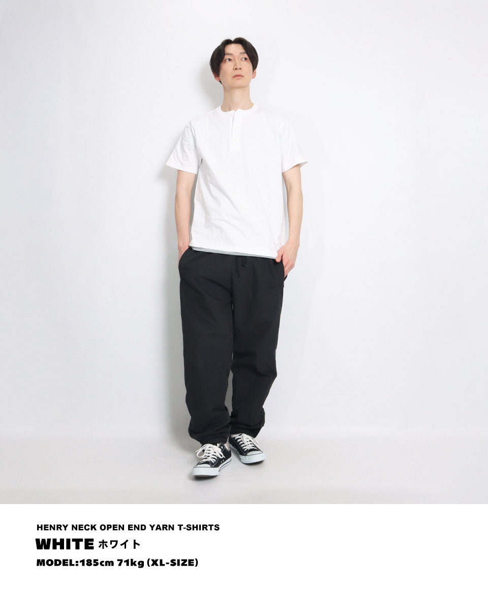 ヘンリーネックtシャツ
