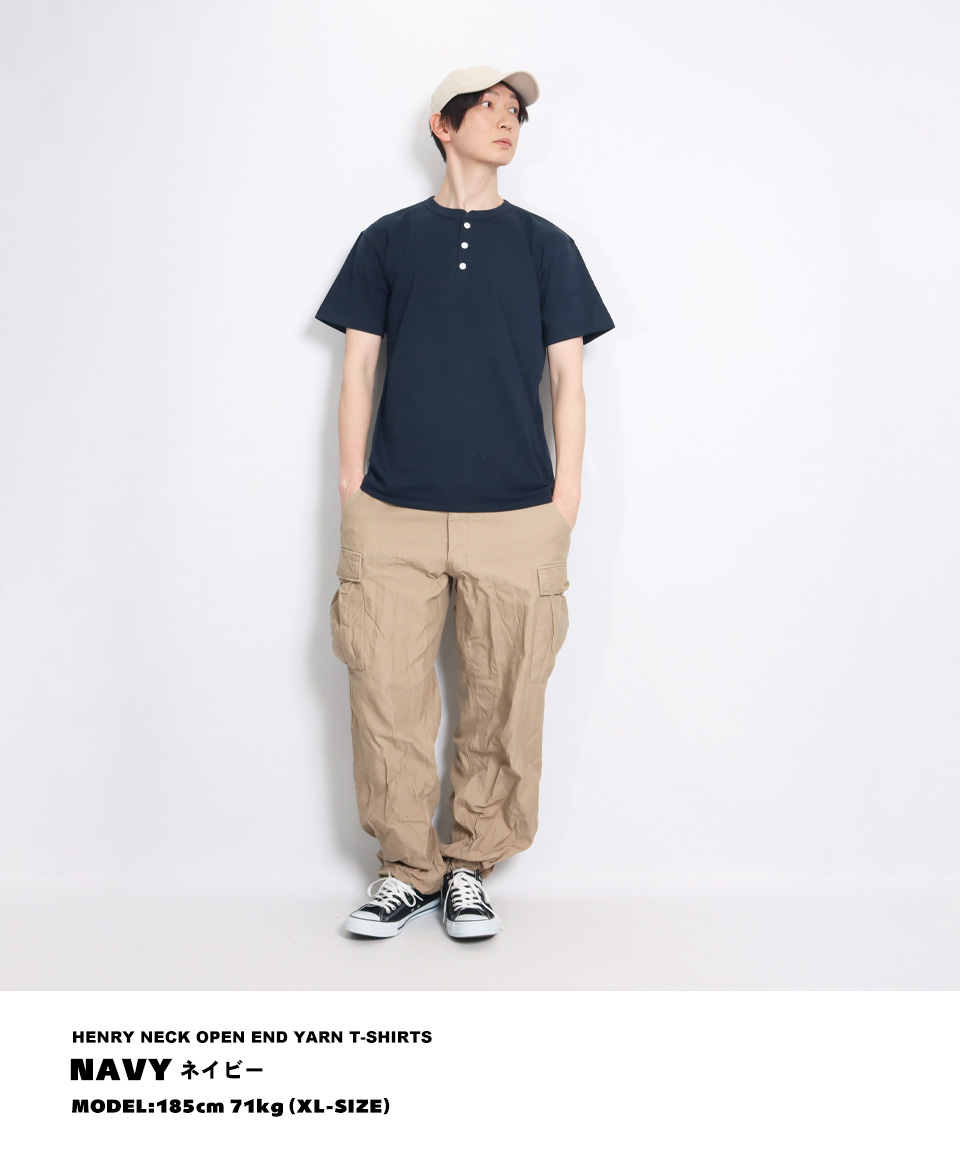 ヘンリーネックtシャツ