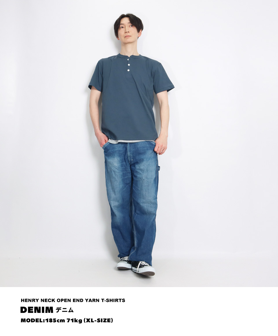 ヘンリーネックtシャツ