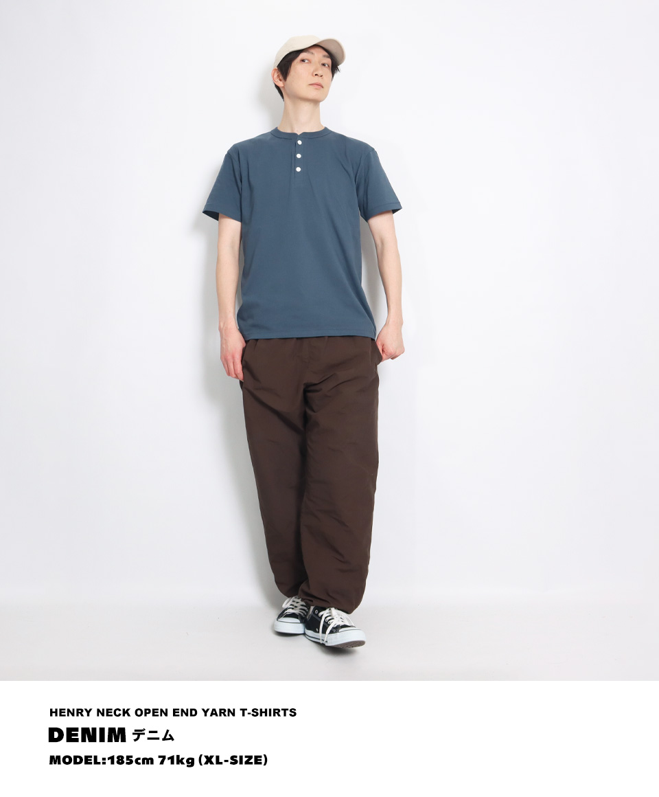 ヘンリーネックtシャツ