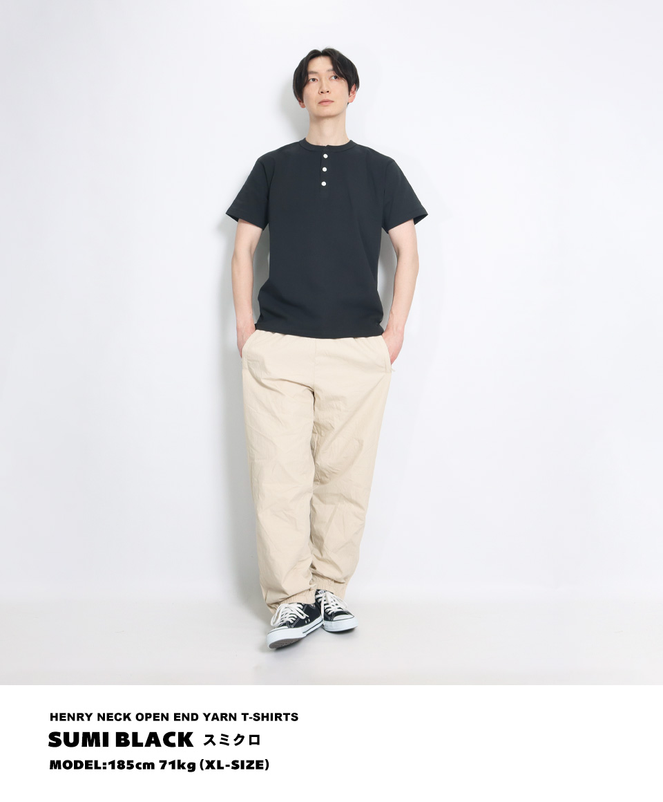 ヘンリーネックtシャツ