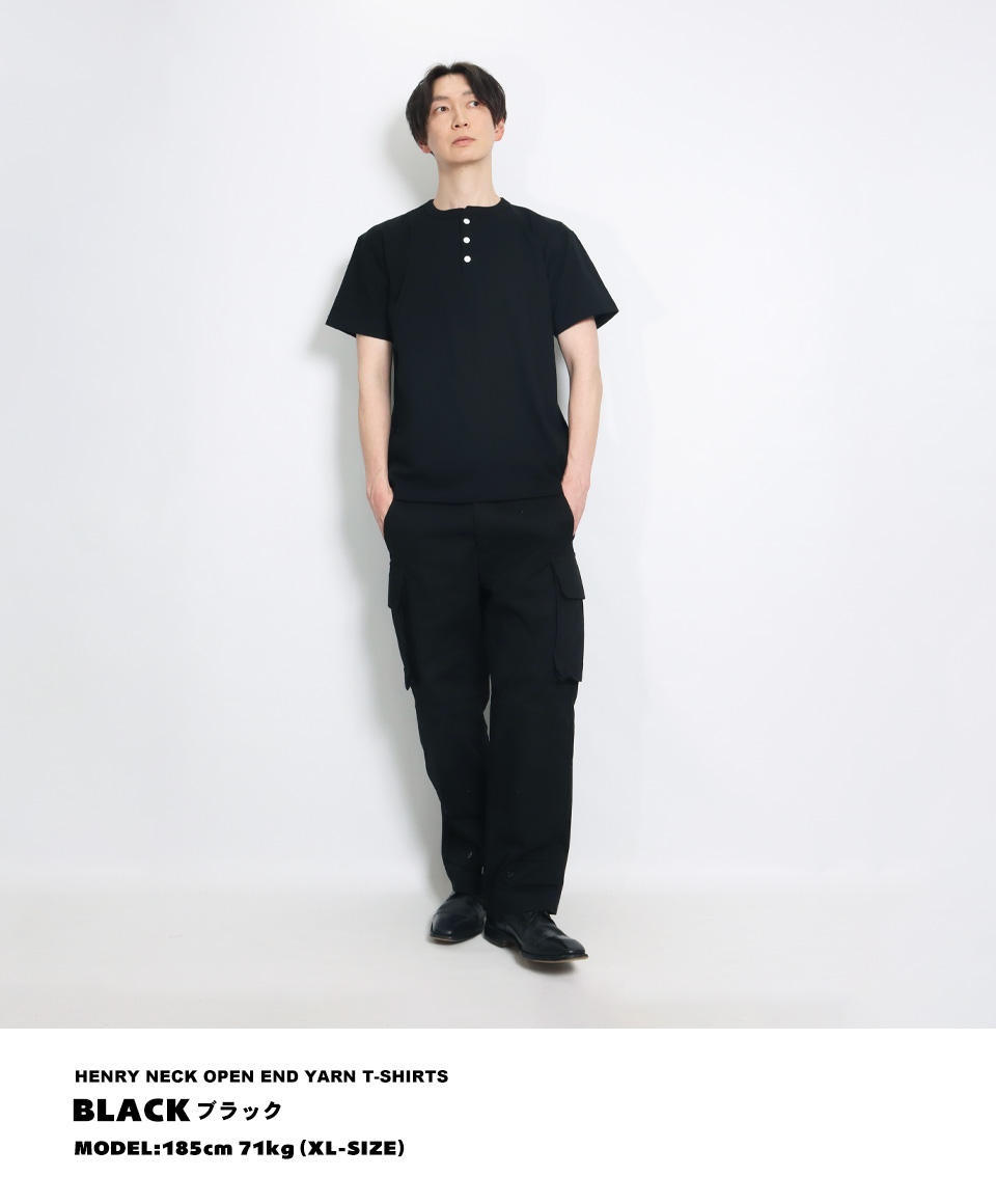 ヘンリーネックtシャツ