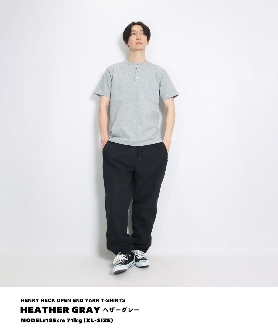 ヘンリーネックtシャツ
